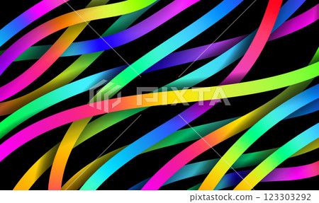 Colorful Entwined Curves Creating a Vibrant Abstract Background with Rainbow Hues Colorful Entwined Curves Creating a Vibrant Abstract Background with Rainbow Hues 123303292