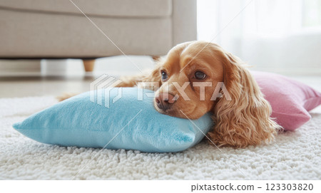 可愛的美國可卡犬 123303820