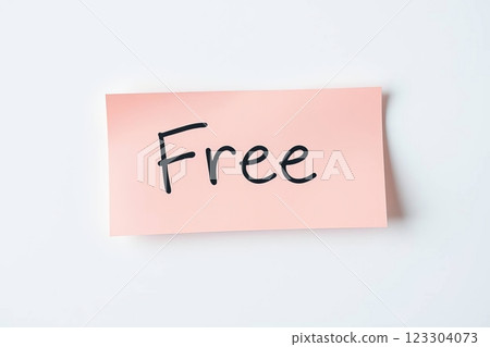 Text Free on pink note Text Free on pink note 123304073