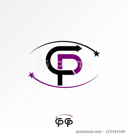 Logo design graphic concept creative premium vector stock image top sell initial CP or PC arrow connected swoosh star to monogram typography branding Logo design graphic concept creative premium vector stock image top sell initial CP or PC arrow connected swoosh star to monogram typography branding 123304109