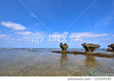 沖繩縣古宇利島的心形岩 123304395