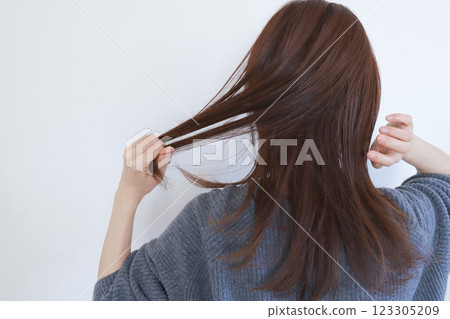 女士髮型，長髮 123305209