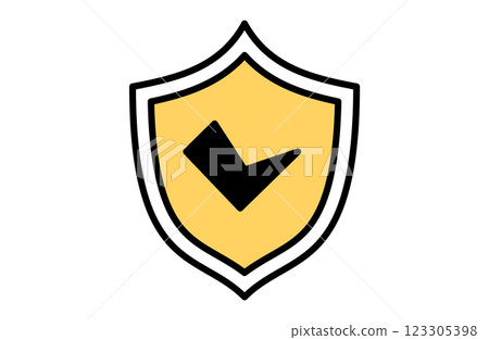 Security mark vector illustration Cyber security 123305398