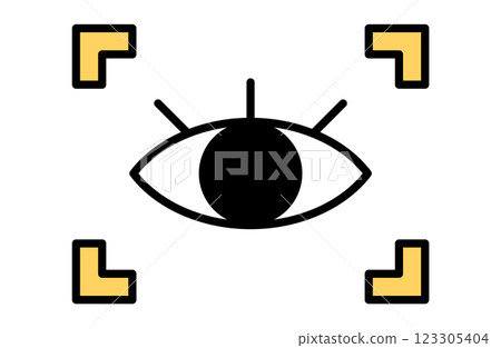Iris authentication icon vector illustration simple security 123305404