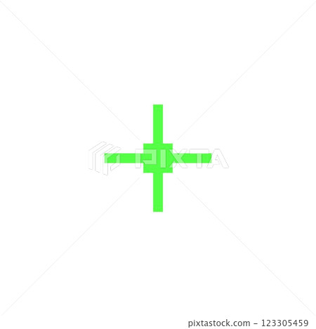 Green bullseye pixel art, shooting cross shape, target and aim Y2K vector icon, game focused crosshairs retro 8 bit Green bullseye pixel art, shooting cross shape, target and aim Y2K vector icon, game focused crosshairs retro 8 bit 123305459