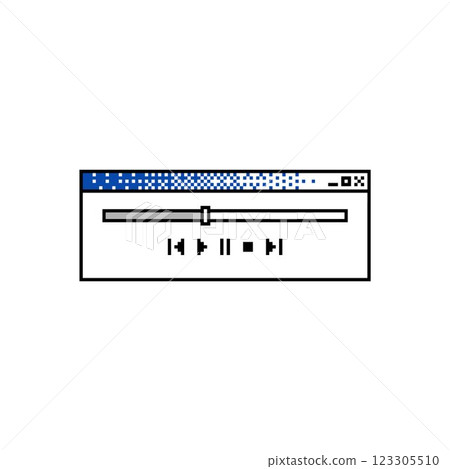 Vector illustration of computer browser pixel message box, y2k. Vector illustration of computer browser pixel message box, y2k. 123305510