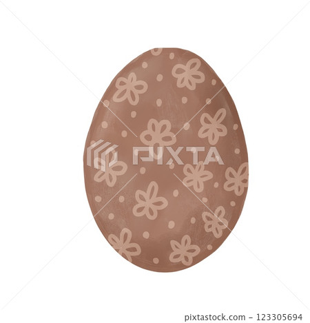 hand drawn happy easter eggs of beige brown mocha mousse color with floral polka dot ornament. Colored religious Christian symbols for cards design celebration banner, simple minimalist design for hand drawn happy easter eggs of beige brown mocha mousse color with floral polka dot ornament. Colored religious Christian symbols for cards design celebration banner, simple minimalist design for 123305694