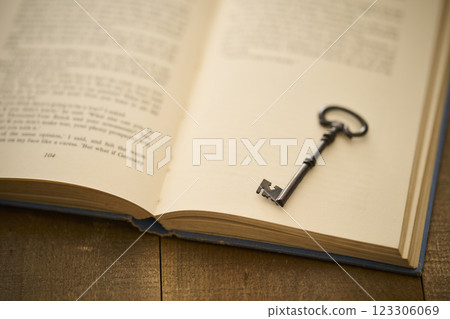 Image of antique books and keys Reading Image of antique books and keys Reading 123306069