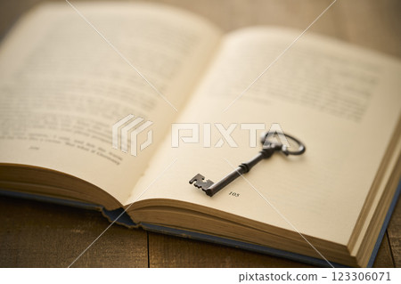 Image of antique books and keys Reading Image of antique books and keys Reading 123306071