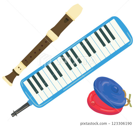音樂課用的樂器向量素材 123306190