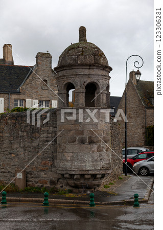 The turret is a vestige of the bulwark on the sea in Roscoff The turret is a vestige of the bulwark on the sea in Roscoff 123306281