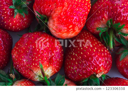 Strawberry pile slice isolated on white background Strawberry pile slice isolated on white background 123306338
