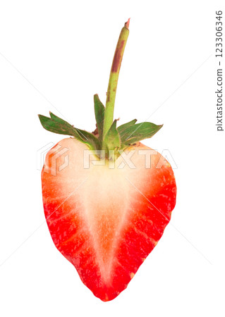 Strawberry pile slice isolated on white background Strawberry pile slice isolated on white background 123306346