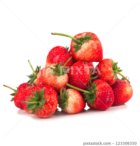 Strawberry pile slice isolated on white background Strawberry pile slice isolated on white background 123306350