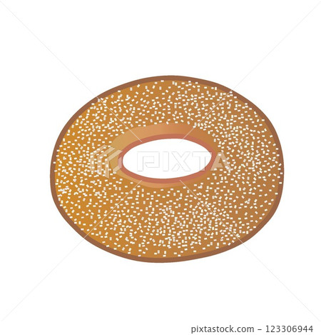 Illustration of a sugared donut 123306944