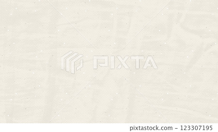 Light cream grain crumpled paper texture. Vintage ecru background with dots, speckles, specks, flecks, particles. Craft repeating wallpaper. Natural white grunge surface background. Vector backdrop 123307195