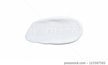 White beauty cream smear smudge isolated. Beauty skincare cream texture swipe swatch White beauty cream smear smudge isolated. Beauty skincare cream texture swipe swatch 123307385