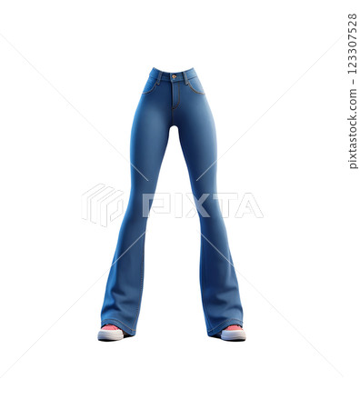Cartoon style long jeans 123307528