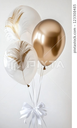 Feather design balloons Feather design balloons 123308485
