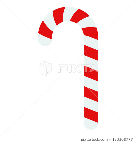 Simple candy cane vector illustration Simple candy cane vector illustration 123308777