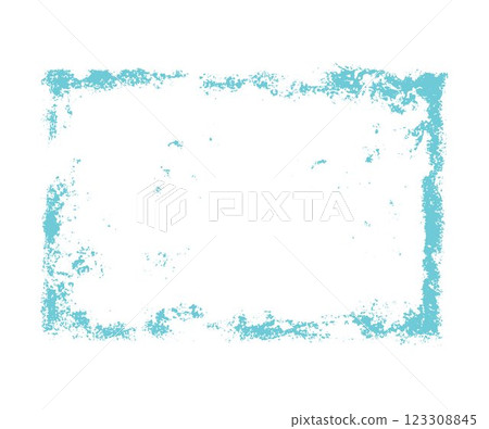 Grunge blue paintbrush strokes frame with scratched edge, vector dirty rectangle border ink or chalk texture lines stamp Grunge blue paintbrush strokes frame with scratched edge, vector dirty rectangle border ink or chalk texture lines stamp 123308845