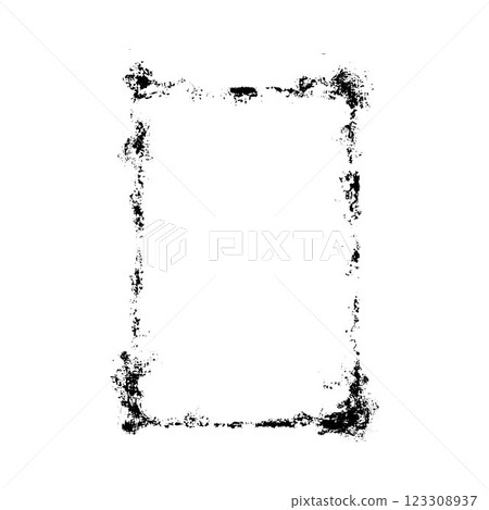 Vector illustration of retro grunge rectangular frame with black brush stroke borders. Vector illustration of retro grunge rectangular frame with black brush stroke borders. 123308937