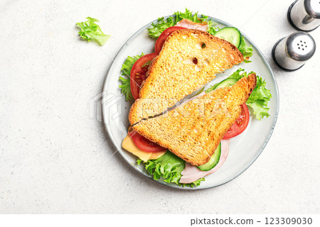Club sandwich cut in half Club sandwich cut in half 123309030