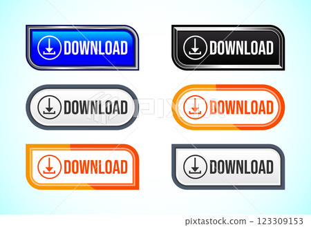 Download button design illustration, Download icon suitable for mobile app, and website UI design Download button design illustration, Download icon suitable for mobile app, and website UI design 123309153
