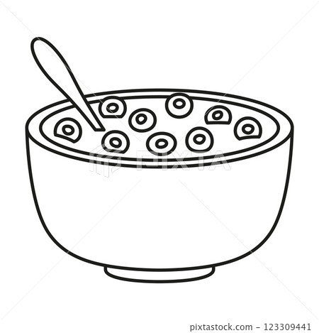 cereal bowl isolated cereal bowl isolated 123309441
