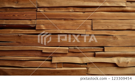 A rustic grunge wooden wall 123309454