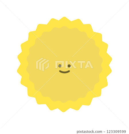 Smiling yellow jagged shape, pollen and other allergens, bacteria, sunny and happy image material Smiling yellow jagged shape, pollen and other allergens, bacteria, sunny and happy image material 123309599