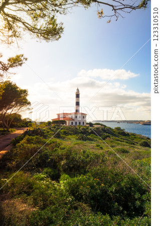 lighthouse of portocolom in mallorca,spain 123310510