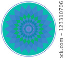 icon of spiral flower pattern 123310706
