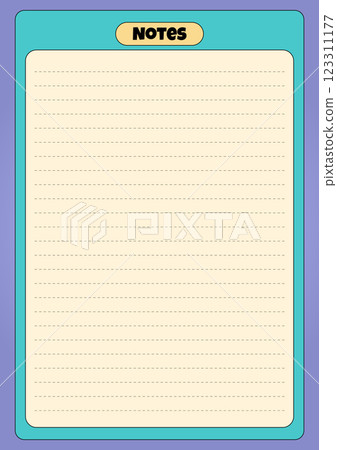 Colorful Lined Notes Page Template for Writing and Planning 123311177
