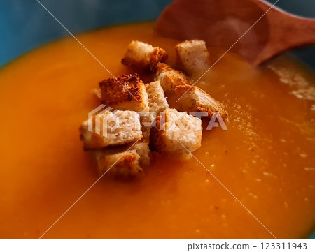 Cream soup from pumpkin and vegetables Cream soup from pumpkin and vegetables 123311943