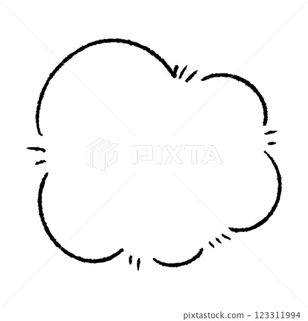 Hand-drawn fluffy speech bubble 123311994