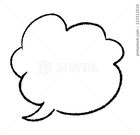 Hand-drawn fluffy speech bubble Hand-drawn fluffy speech bubble 123312010