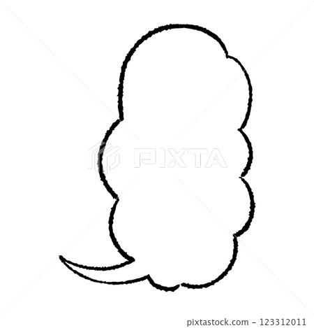 Hand-drawn fluffy speech bubble Hand-drawn fluffy speech bubble 123312011