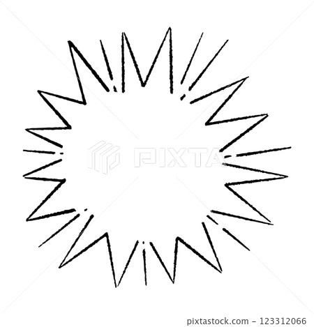 Hand-drawn jagged speech bubble Hand-drawn jagged speech bubble 123312066