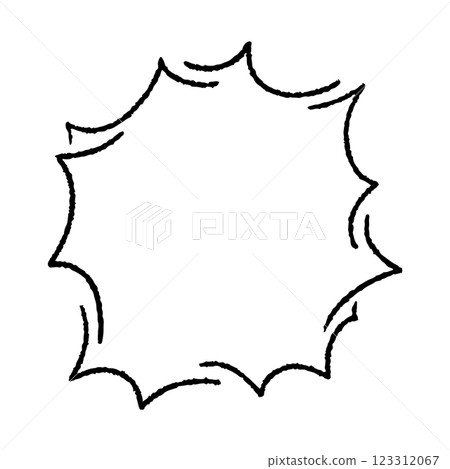 Hand-drawn jagged speech bubble Hand-drawn jagged speech bubble 123312067