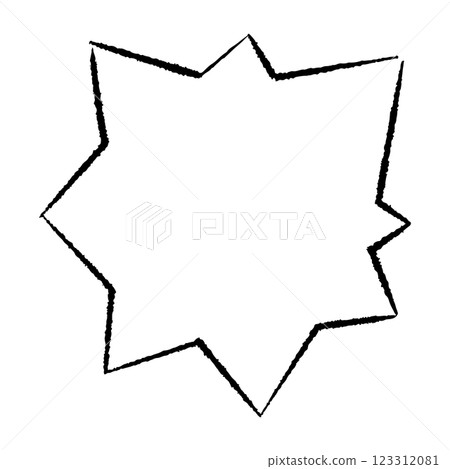 手繪鋸齒狀語音氣泡 手繪鋸齒狀語音氣泡 123312081