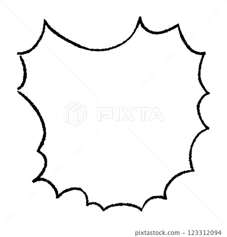 Hand-drawn jagged speech bubble Hand-drawn jagged speech bubble 123312094