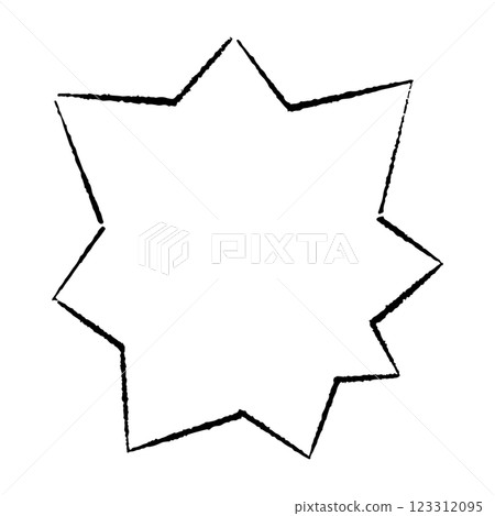 Hand-drawn jagged speech bubble Hand-drawn jagged speech bubble 123312095