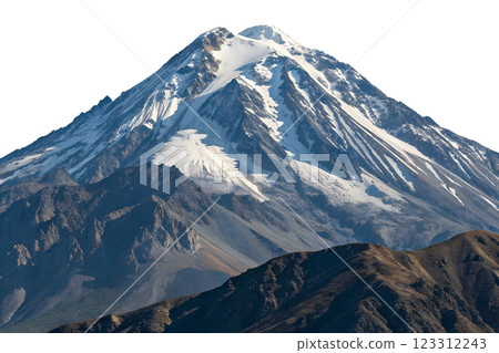 Majestic mountain peak isolated, stunning natural landscape, snow-capped summit, breathtaking view, serene wilderness Majestic mountain peak isolated, stunning natural landscape, snow-capped summit, breathtaking view, serene wilderness 123312243