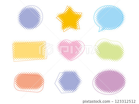 Cute shapes of halftones and lines 123312512