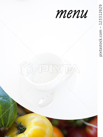 Menu and vegetable 123312629