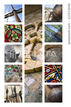 Middle age collage Middle age collage 123312649