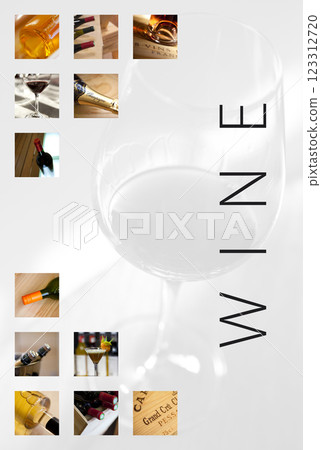 Collage on a wine menu Collage on a wine menu 123312720