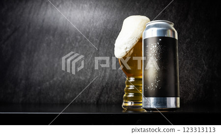 Image of American craft beer served in an IPA glass 123313113