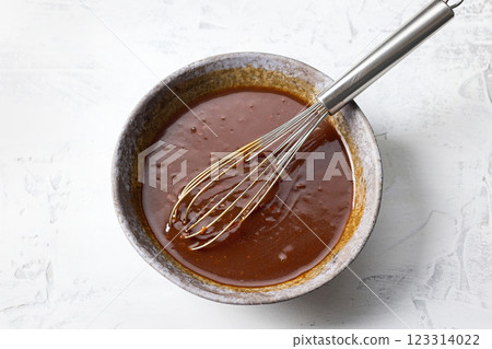 bowl of homemade hoisin sauce bowl of homemade hoisin sauce 123314022